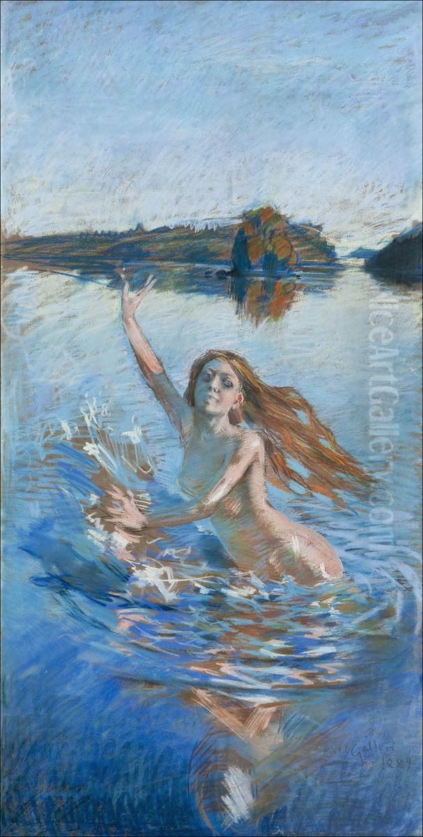 (Study) Oil Painting by Akseli Valdemar Gallen-Kallela