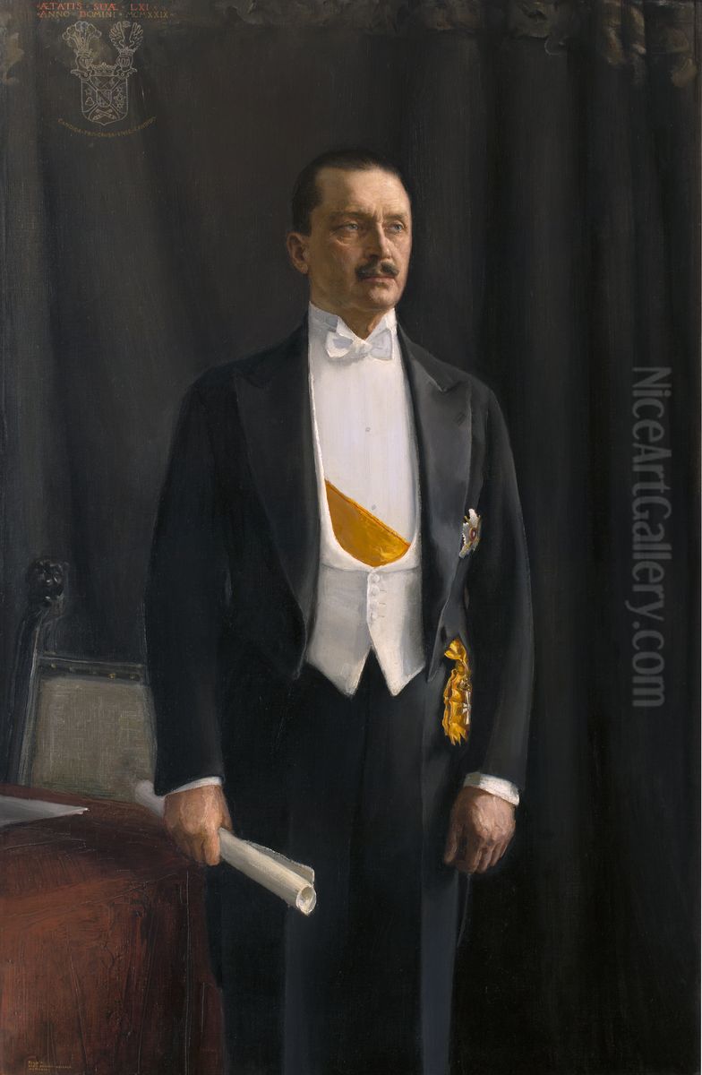 Portrait of Carl Gustaf Emil Mannerheim Oil Painting by Akseli Valdemar Gallen-Kallela