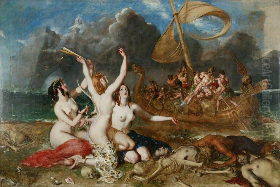 The Sirens and Ulysses Oil Painting by William Etty