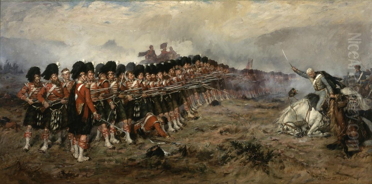 The Thin Red Line Oil Painting by unknown