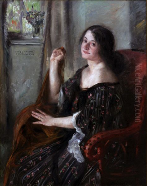 Petermannchen/Portrait of Charlotte Berend Oil Painting by Lovis (Franz Heinrich Louis) Corinth