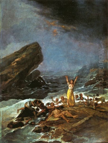 Naufragio Oil Painting by Francisco Goya
