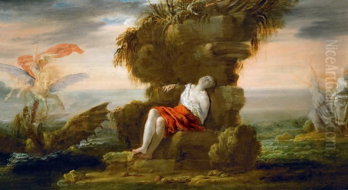 Perseus befreit Andromeda Oil Painting by Domenico Fetti