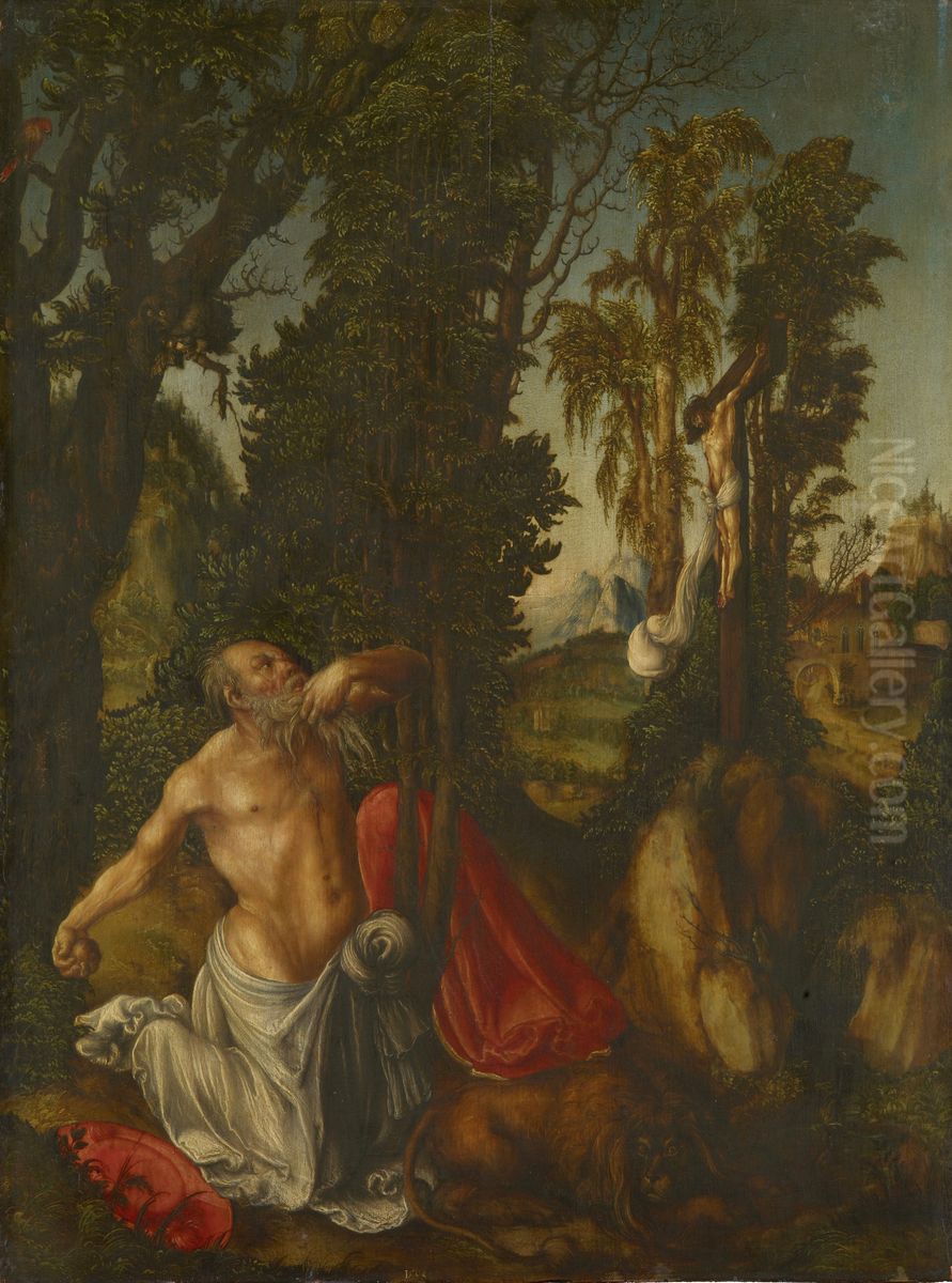 Bussender hl. Hieronymus Oil Painting by Lucas Cranach the Elder