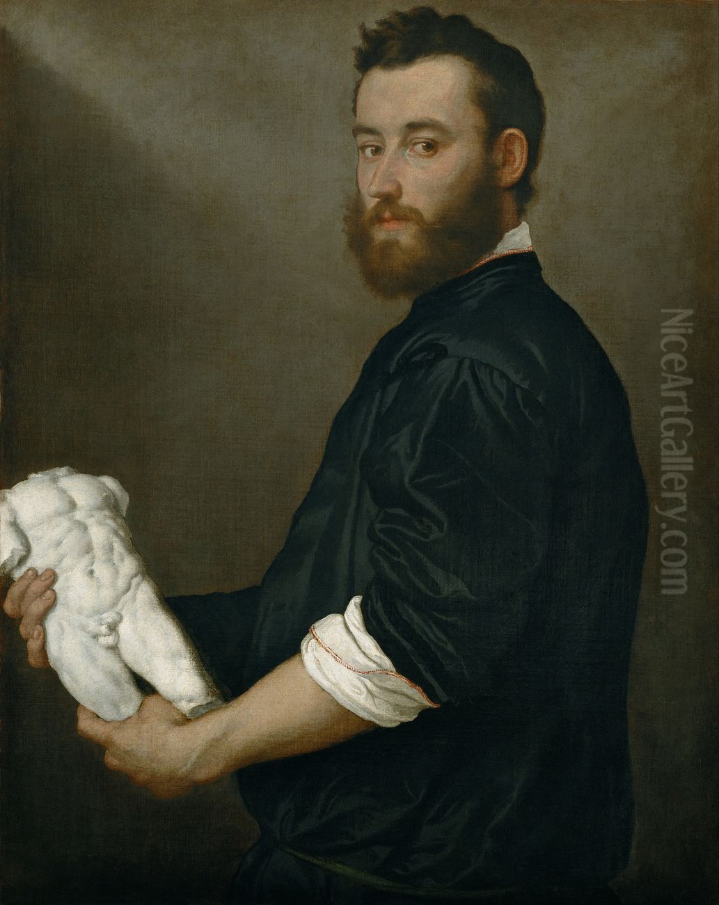Portrait ofAlessandro Vittoria Oil Painting by Giovanni Battista Moroni