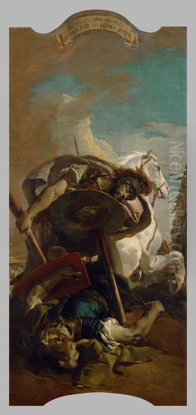 Death of Consul L. J. Brutus in a duel with Aruns Oil Painting by Giovanni Battista Tiepolo