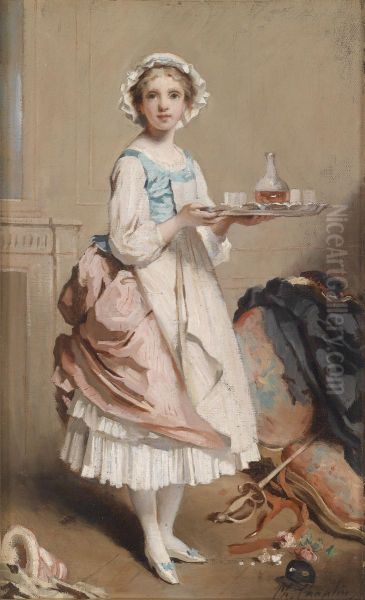 The Maid Oil Painting by Charles Joshua Chaplin