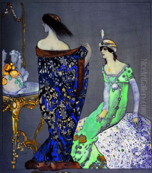 Le manteau bleu Oil Painting by Xavier Gose