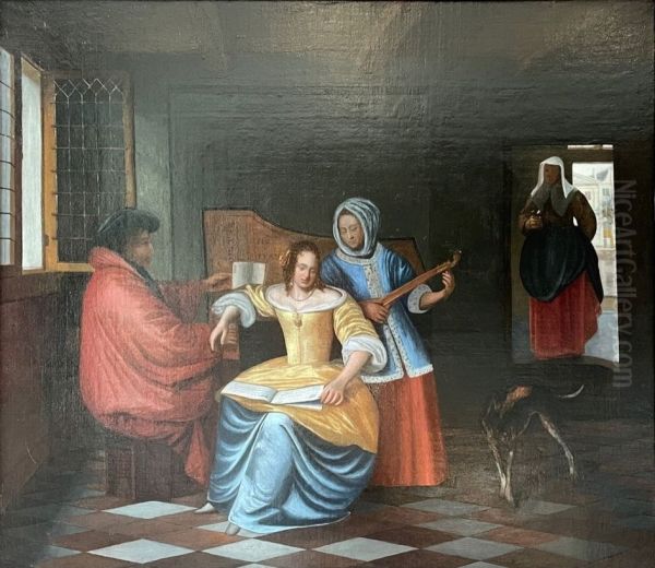 The Music Party Oil Painting by Pieter De Hooch