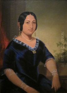 Portrait of Princess Manaiula Tehuiarii, granddaughter of King Pomare I of Tahiti, Wife of High Chief William Kealaloa Kahanui Sumner