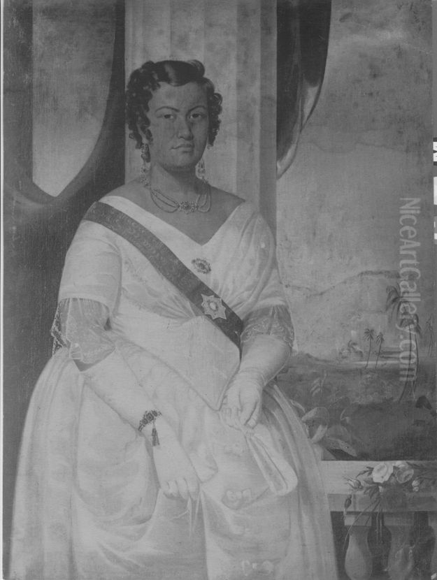 Portrait of Queen Kalama. Oil Painting by John Mix Stanley