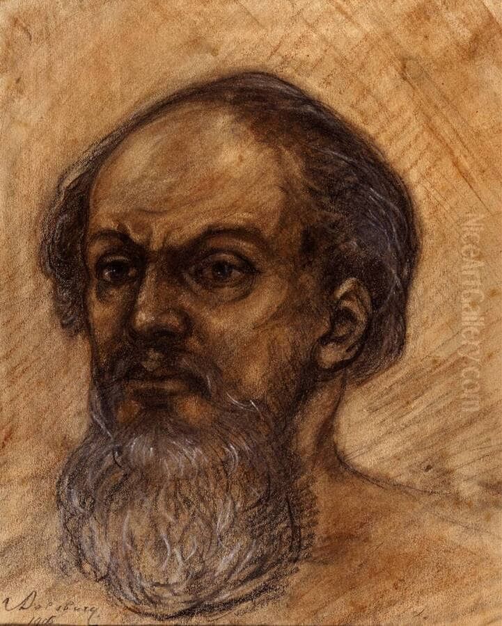 Moses Oil Painting by Theo van Doesburg