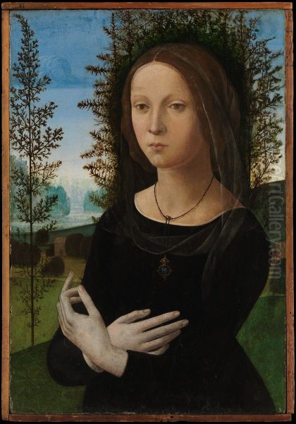 Portrait of a Young Woman Oil Painting by Lorenzo Di Credi