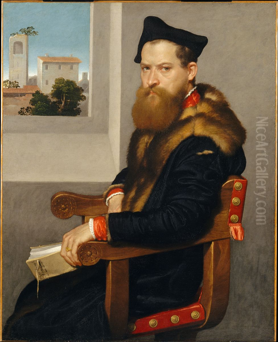 Bartolommeo Bonghi (died 1584) Oil Painting by Giovanni Battista Moroni