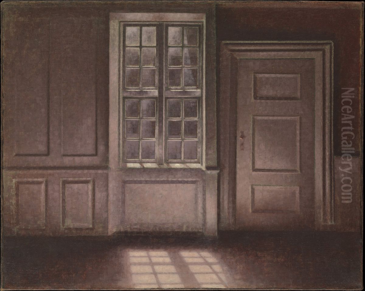 Moonlight, Strandgade 30 Oil Painting by Vilhelm Hammershoi