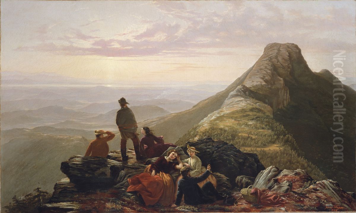 The Belated Party on Mansfield Mountain Oil Painting by Jerome Thompson