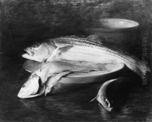 Fish Oil Painting by William Merritt Chase
