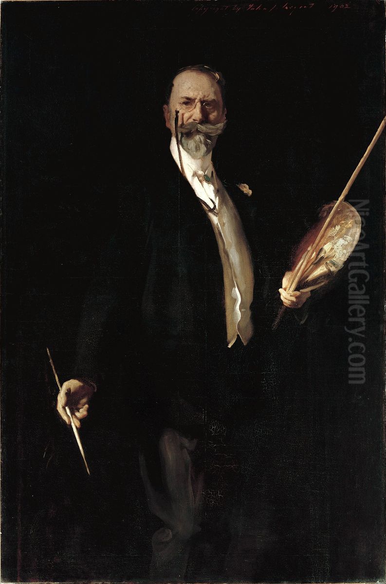 William M. Chase, N. A. Oil Painting by John Singer Sargent