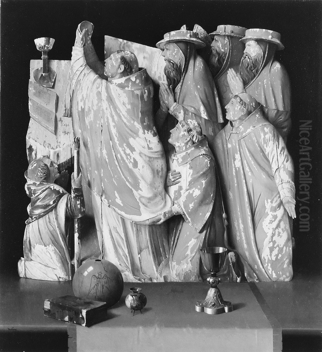 The Celebration of the Mass Oil Painting by Harry Willson Watrous