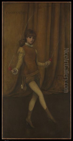 The Gold Girl-Connie Gilchrist Oil Painting by James McNeill Whistler