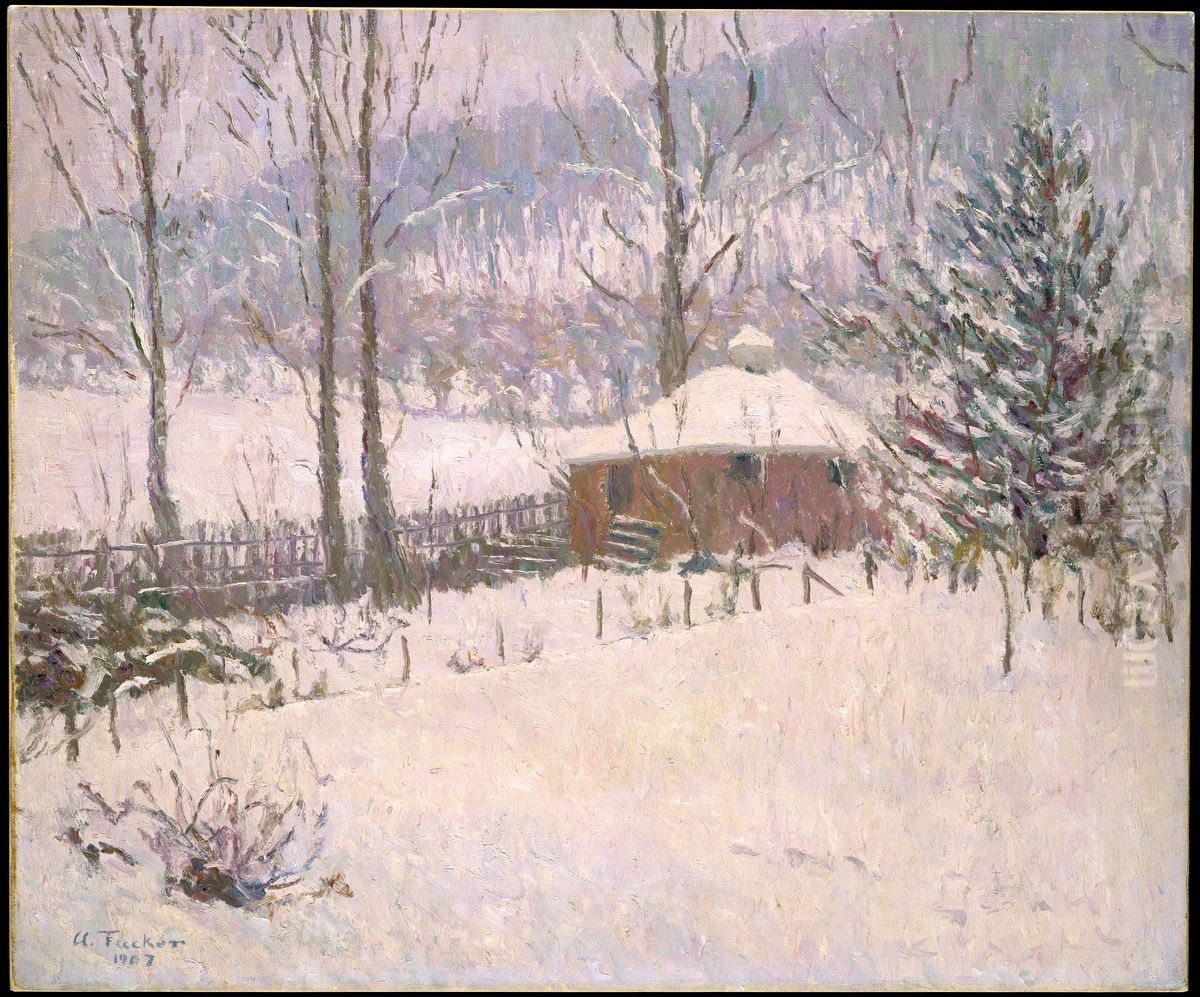 Winter at Portland Oil Painting by Allen Tucker
