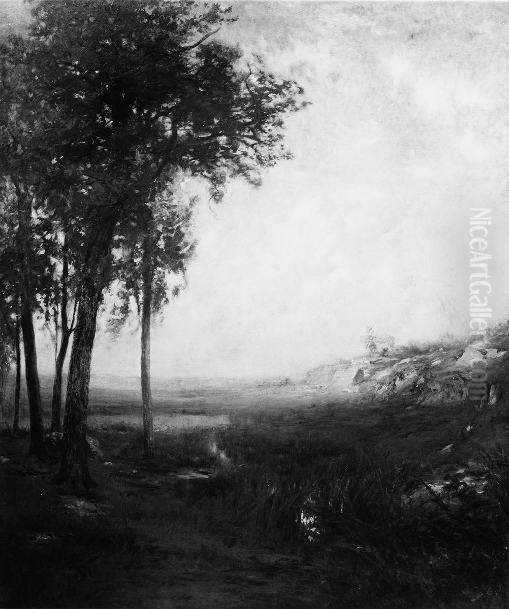 Broad, Silent Valley Oil Painting by Alexander Helwig Wyant