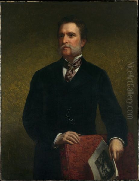 John Taylor Johnston Oil Painting by Daniel Huntington