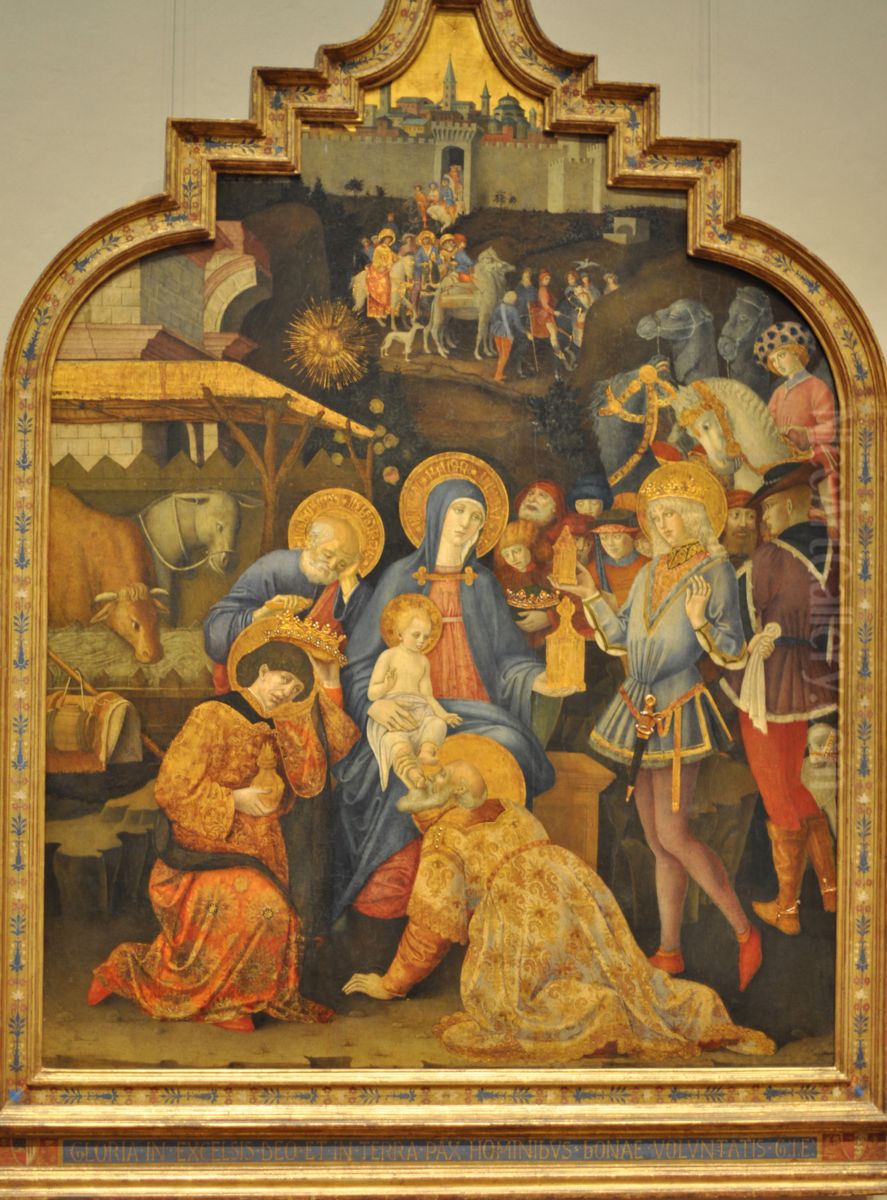 The Adoration of the Magi Oil Painting by Benvenuto di Giovanni