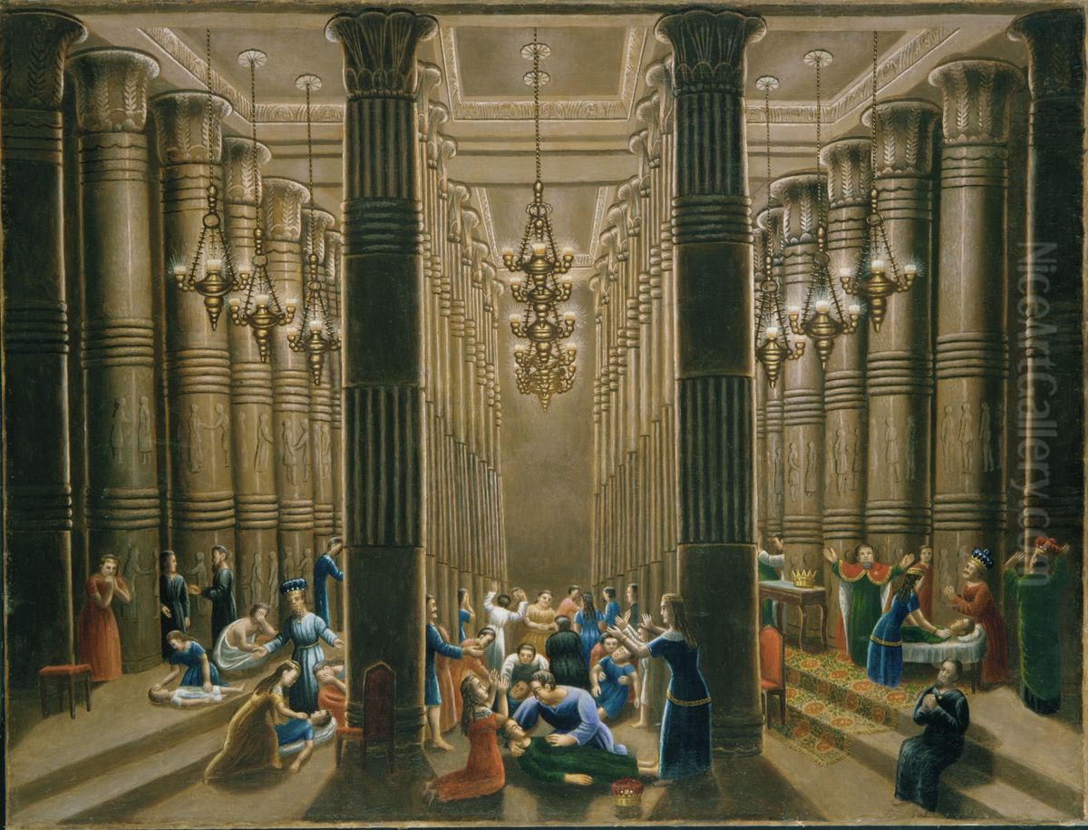 The Death of the First Born Oil Painting by Erastus Salisbury Field