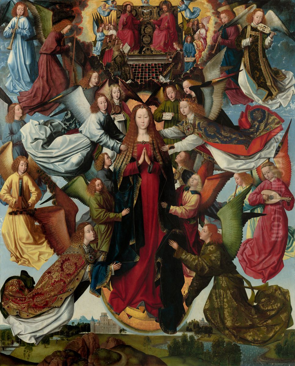 Mary, Queen of Heaven Oil Painting by Master Of The Legend Of Saint Lucy Mary, Queen of Heaven Oil Painting by Master Of The Legend Of Saint Lucy
