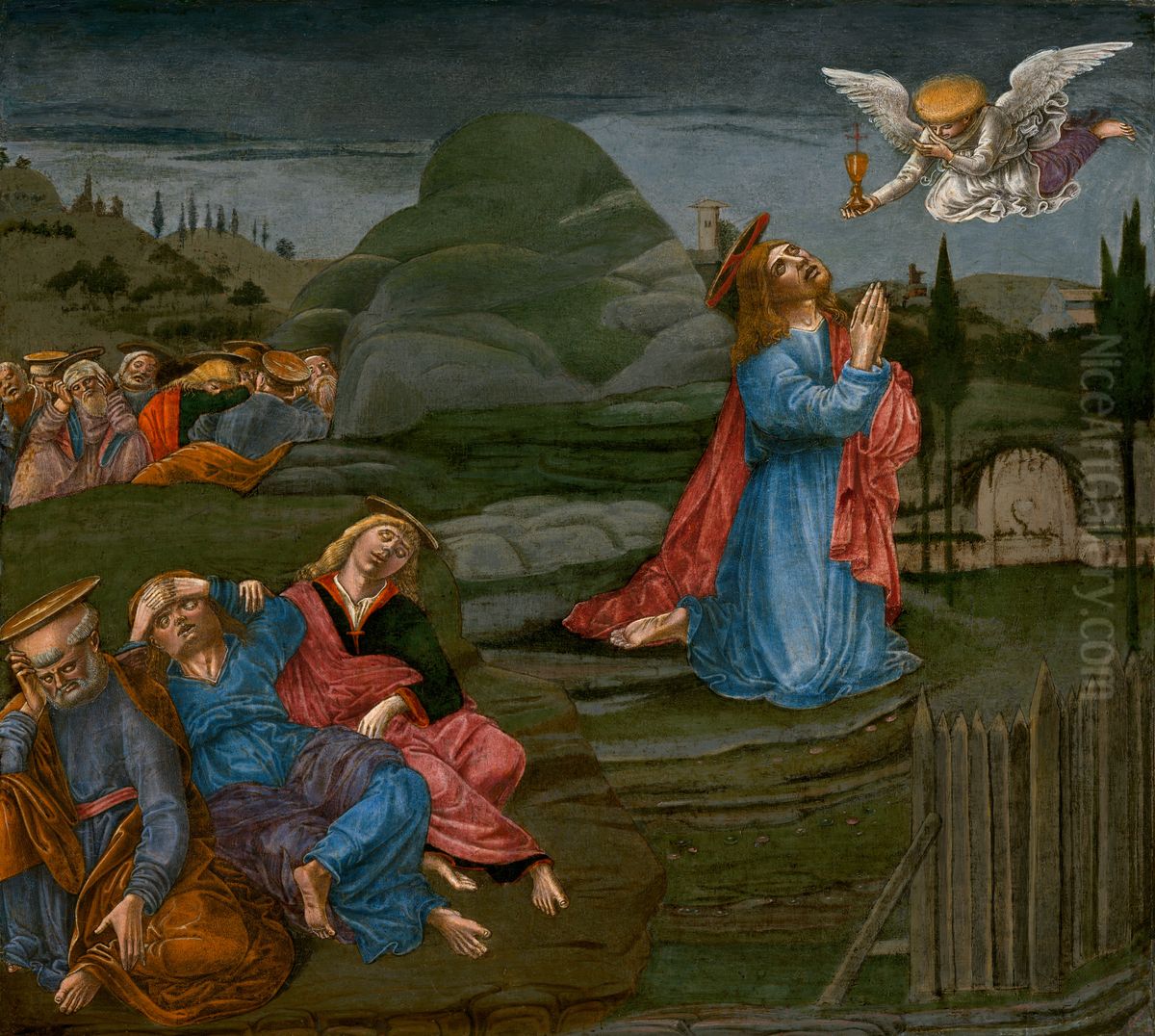 The Agony in the Garden Oil Painting by Benvenuto di Giovanni