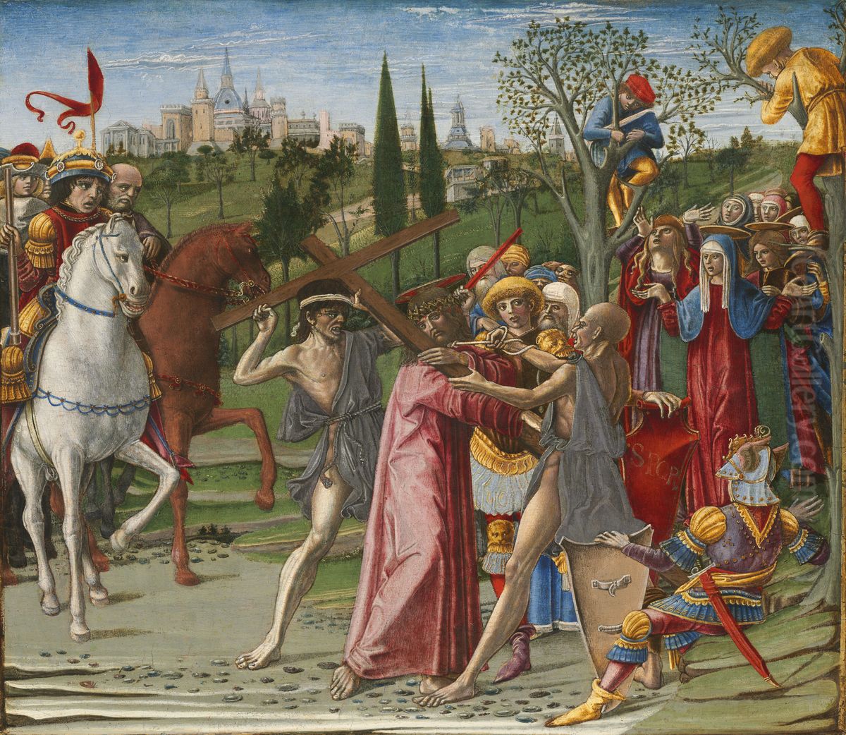 Christ Carrying the Cross Oil Painting by Benvenuto di Giovanni