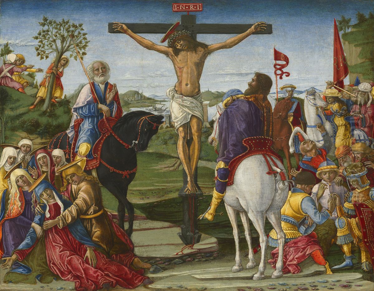 The Crucifixion Oil Painting by Benvenuto di Giovanni