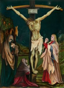Die kleine Kreuzigung, Szene: Christus am Kreuz, Maria, Maria Magdalena und Hl. Johannes, Gesamtansicht