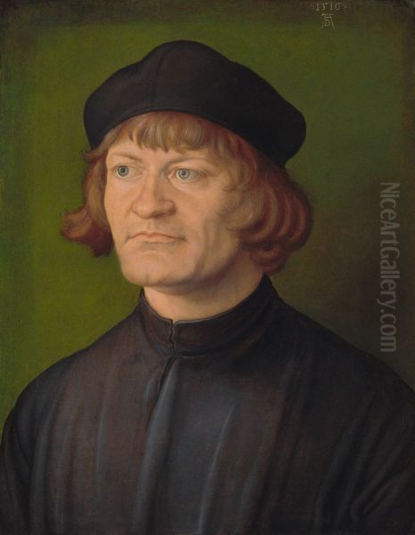 Portrait of a Clergyman (Ulrich Zwingli?) Oil Painting by Albrecht Durer