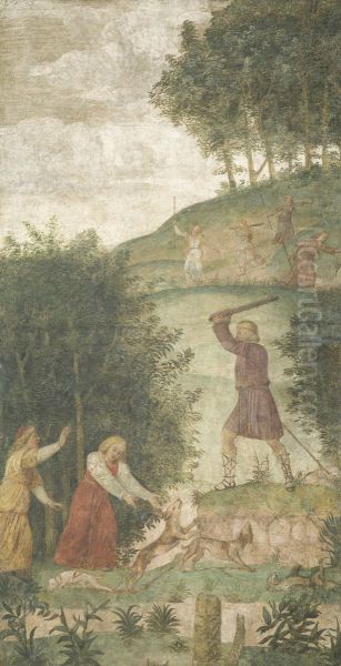 Cephalus Punished at the Hunt Oil Painting by Bernardino Luini