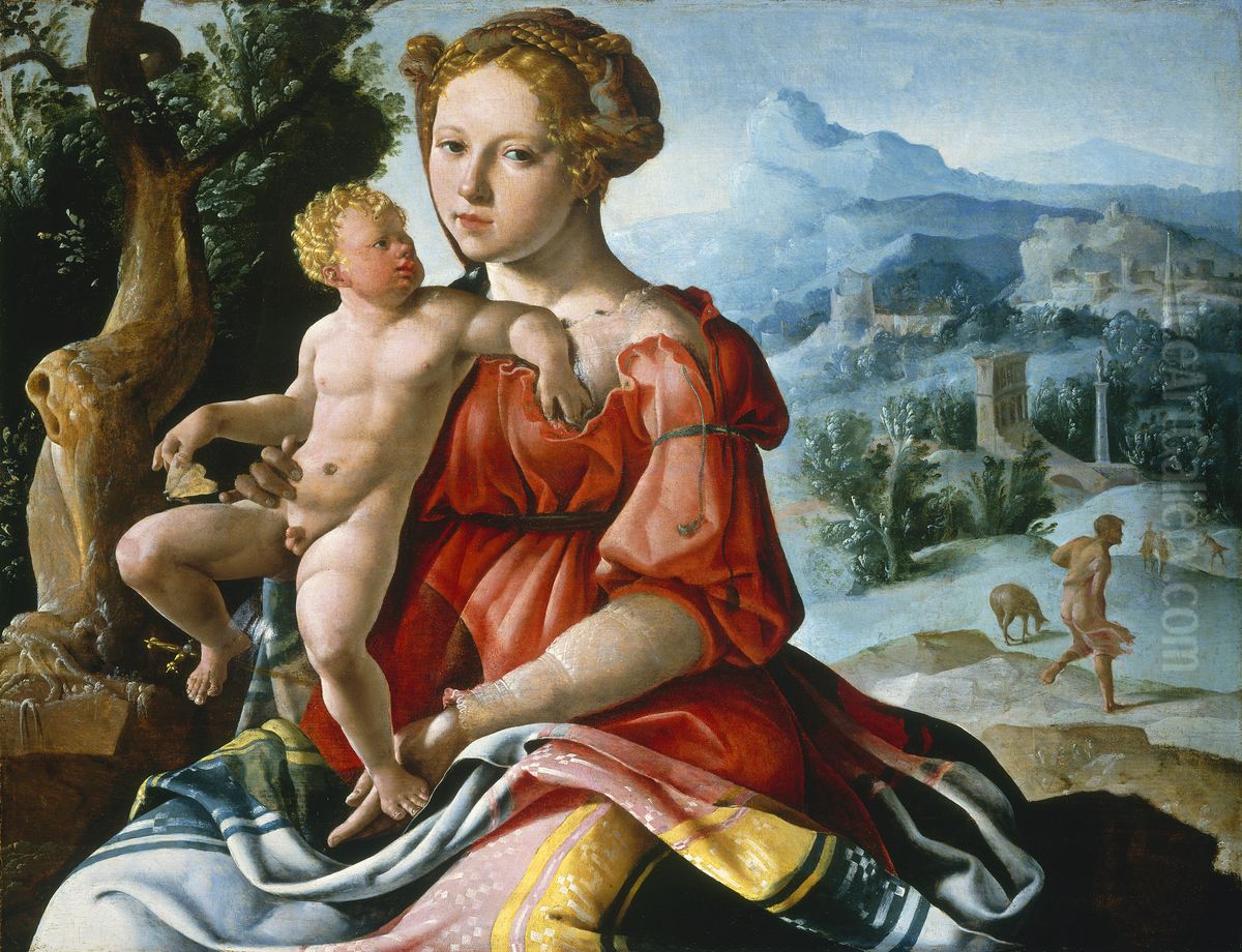 The Rest on the Flight into Egypt Oil Painting by Maarten Van Heemskerck