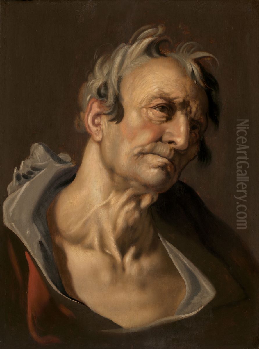 Head of an Old Man Oil Painting by Abraham Bloemaert