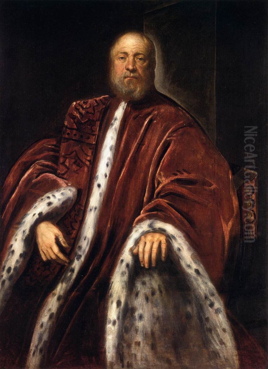 A Procurator of Saint Mark's Oil Painting by Jacopo Tintoretto