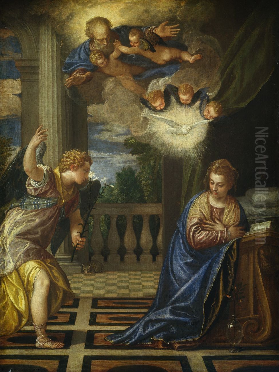 The Annunciation Oil Painting by Paolo Veronese (Caliari)