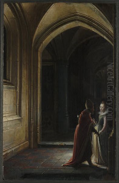 Esther and Mordecai Oil Painting by Hendrik van Steenwijk II
