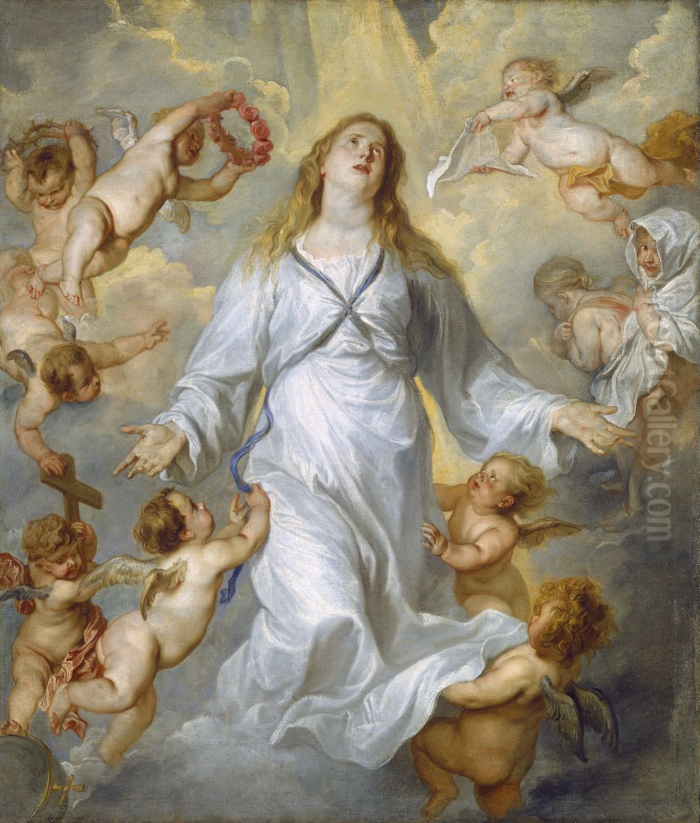 The Virgin as Intercessor Oil Painting by Sir Anthony Van Dyck