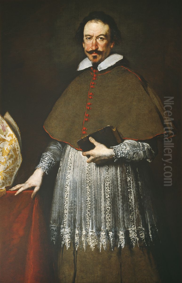 Bishop Alvise Grimani Oil Painting by Bernardo Strozzi