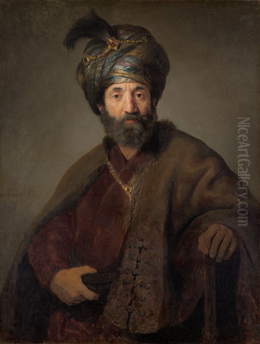 Man in Oriental Costume Oil Painting by Rembrandt Man in Oriental Costume Oil Painting by Rembrandt
