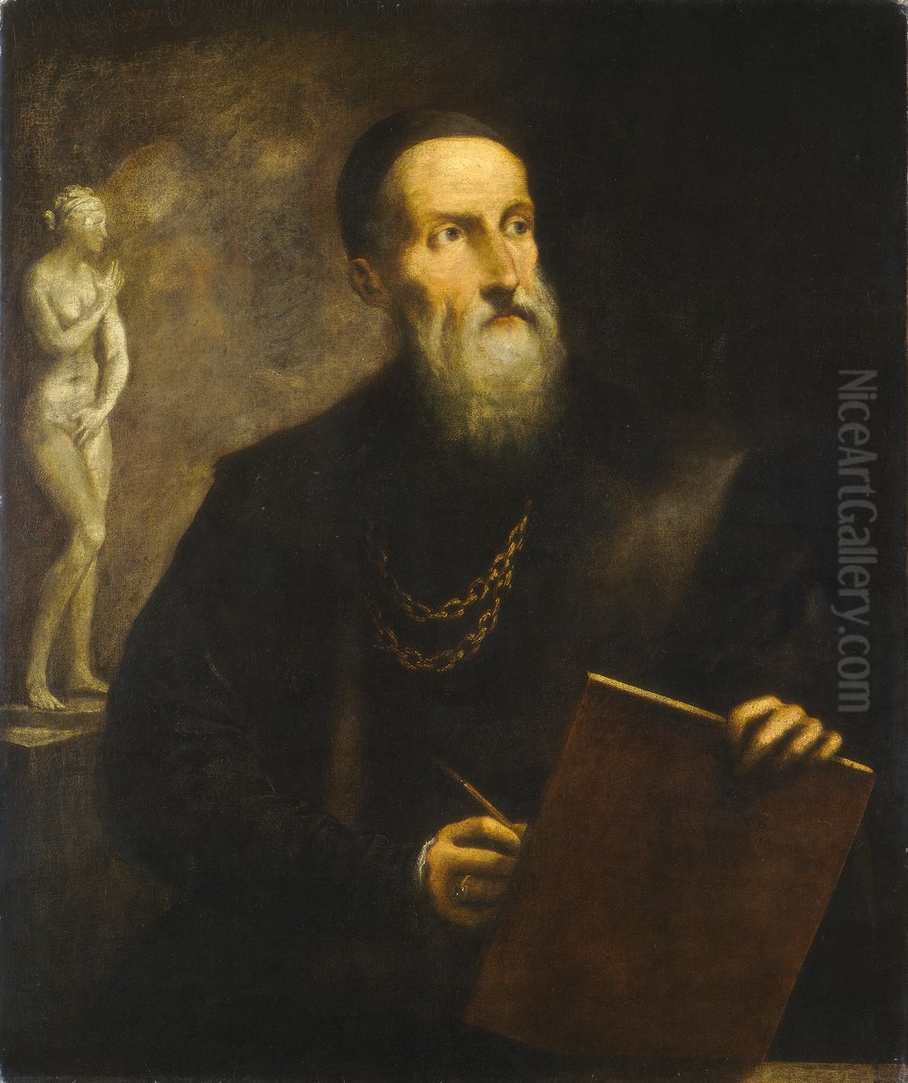 Imaginary Self-Portrait of Titian Oil Painting by Pietro della Vecchia