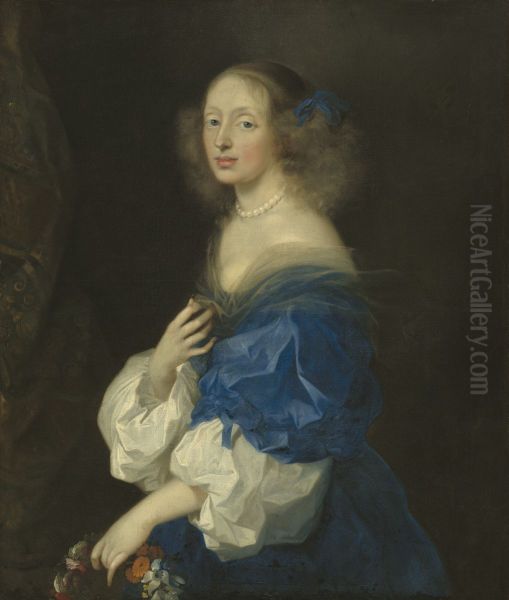 Portrait ofEbba Sparre(1626-1662) Oil Painting by Sebastien Bourdon