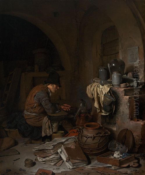 The Alchemist Oil Painting by Cornelis Pietersz Bega