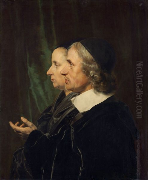 Portrait of the Artist's Parents Oil Painting by Jan De Bray