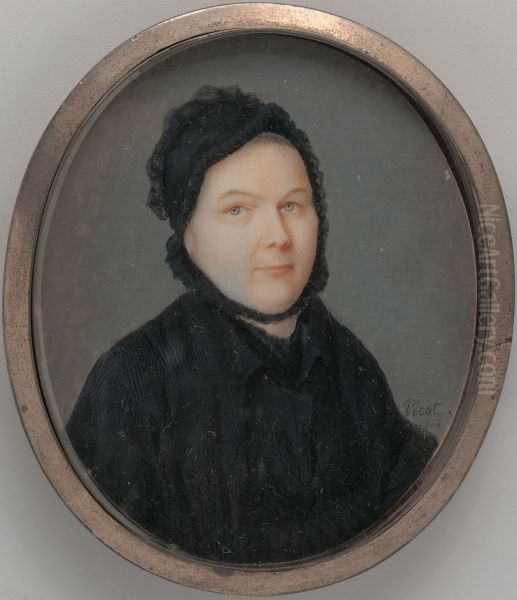 Mrs. Phineas Miller (Catherine Littlefield) Oil Painting by Joseph Picot de Limoelan