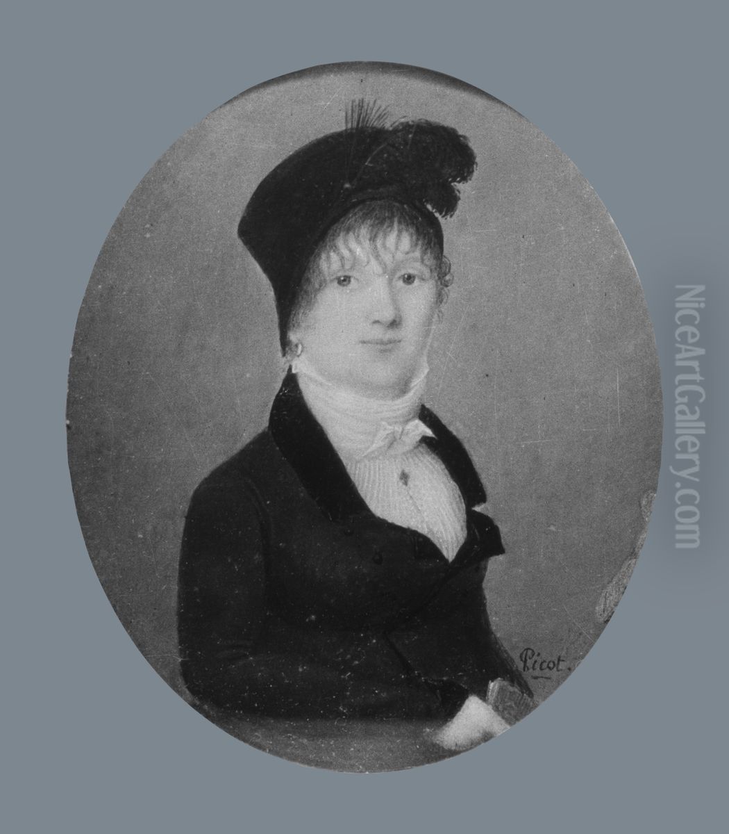 Portrait of a Lady Oil Painting by Joseph Picot de Limoelan